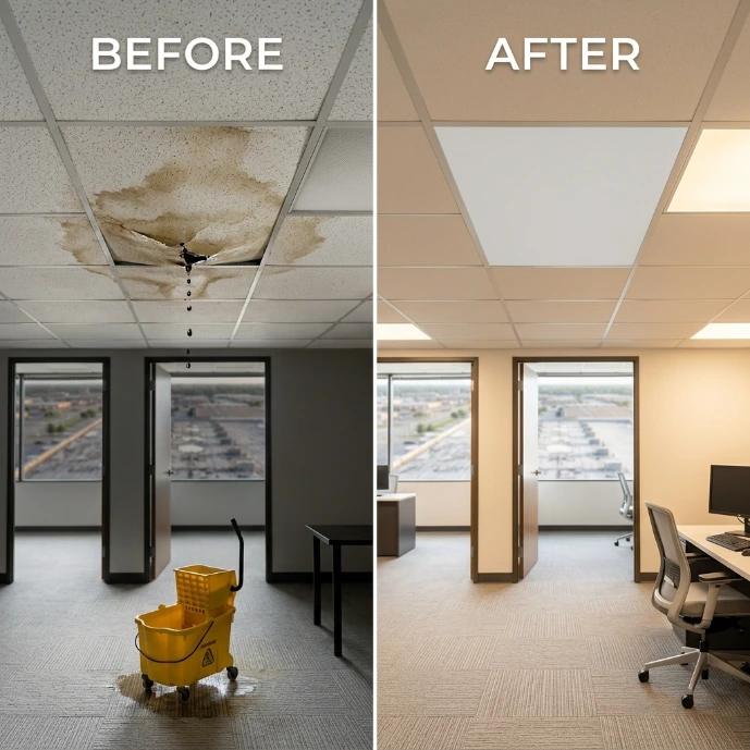 Commercial Roof Leak Fixing